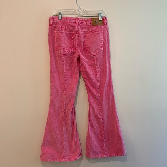 Urban Outfitters BDG Pink Corduroy Extreme Flare Pants Size 28 - Picture 8 of 10